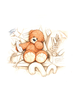 Alice Bear Shop Art Print Little Lost Bear